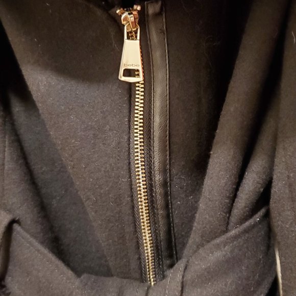 Bebe Black Coat Size Medium - Picture 7 of 14